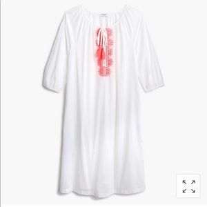 J crew size large embroidered cotton tunic NWT